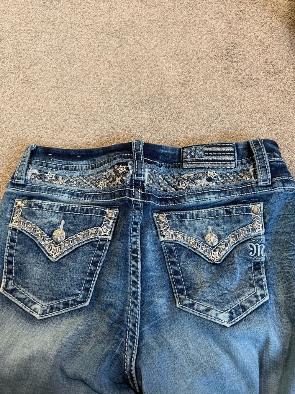 Miss Me Light Blue Embellished Boot Cut Jeans
